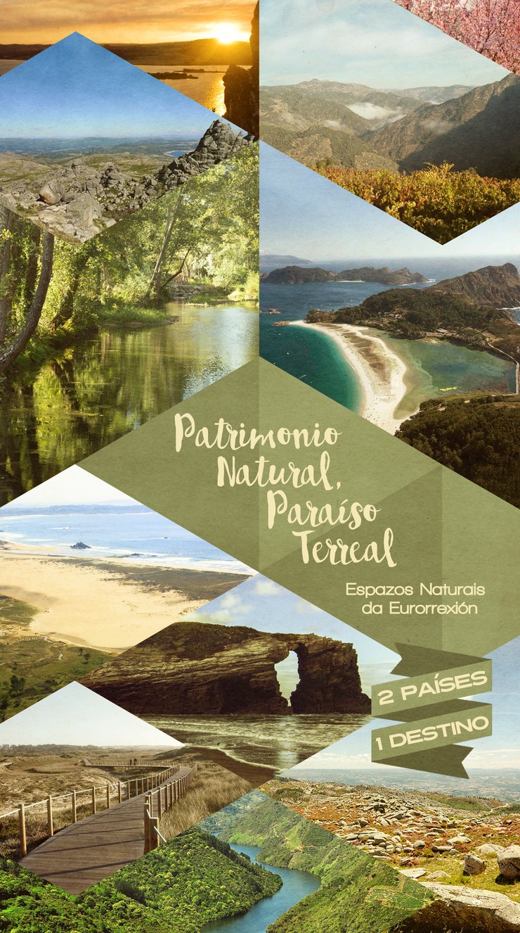 Portada da guía sobre os espazos naturais da Eurorrexión