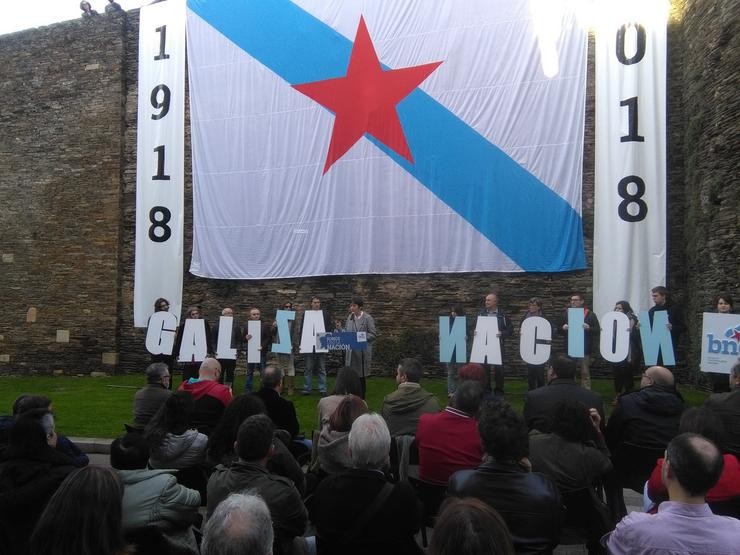 Pontón nun acto do BNG no centenario da I Asemblea Nacionalista de Lugo. BNG