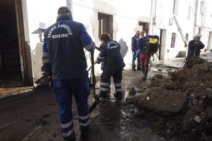 Zona afectada polas riadas en Viveiro (Lugo). Pedro Agrelo/ EUROPA PRESS