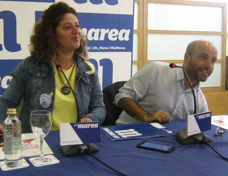 O portavoz de En Marea, Luís Villares, e Ana Seijas. EUROPA PRESS - Archivo 