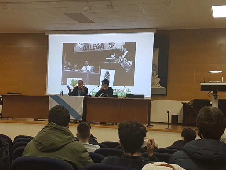 Xosé Luis Barreiro Rivas, no acto de presentación de Irmandade Galega Universitaria / IGU