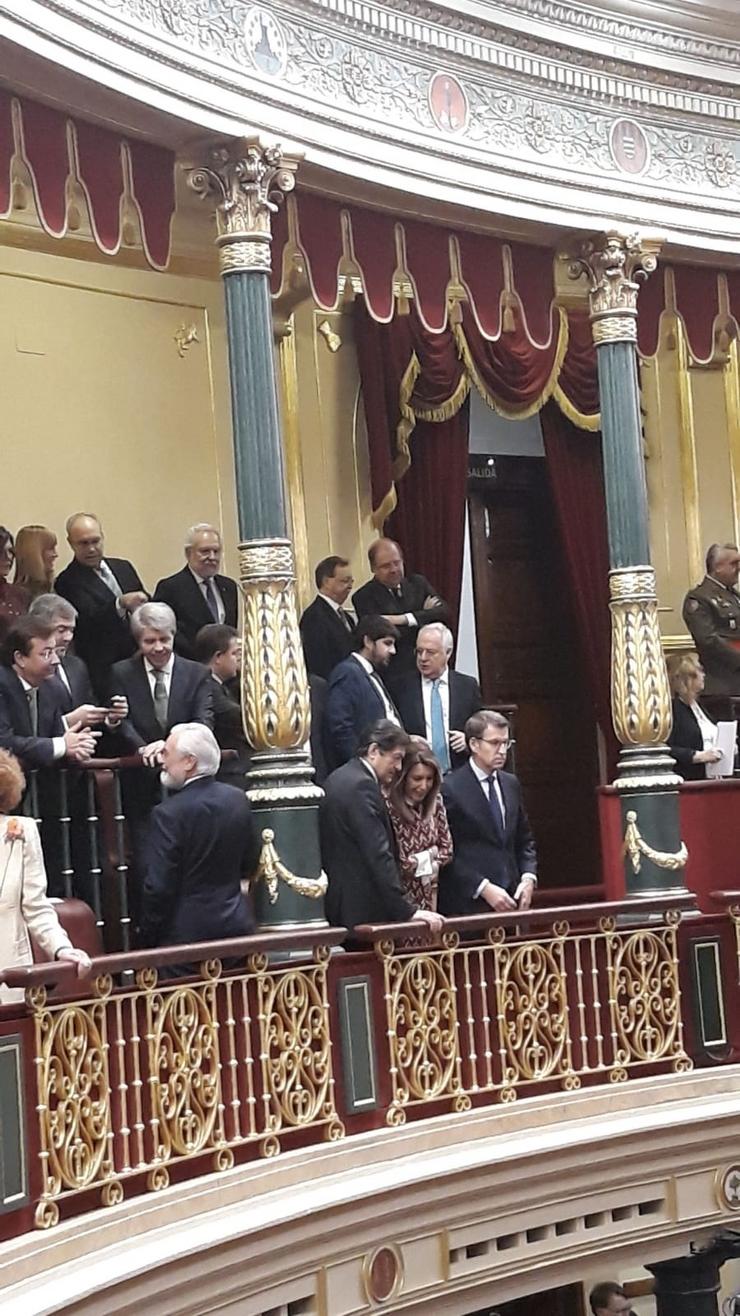 Susana Díaz, Javier Fermández e Alberto Núñez Feijóo 