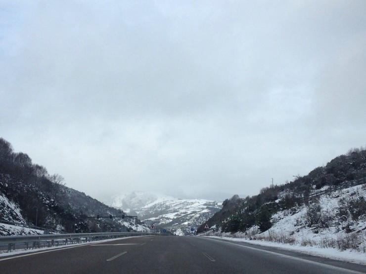 Neve en Pedrafita do Cebreiro, en Lugo, Galicia 