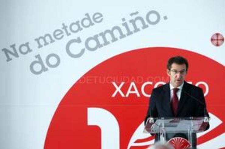 Feijóo na presentación dun acto do Xacobeo 