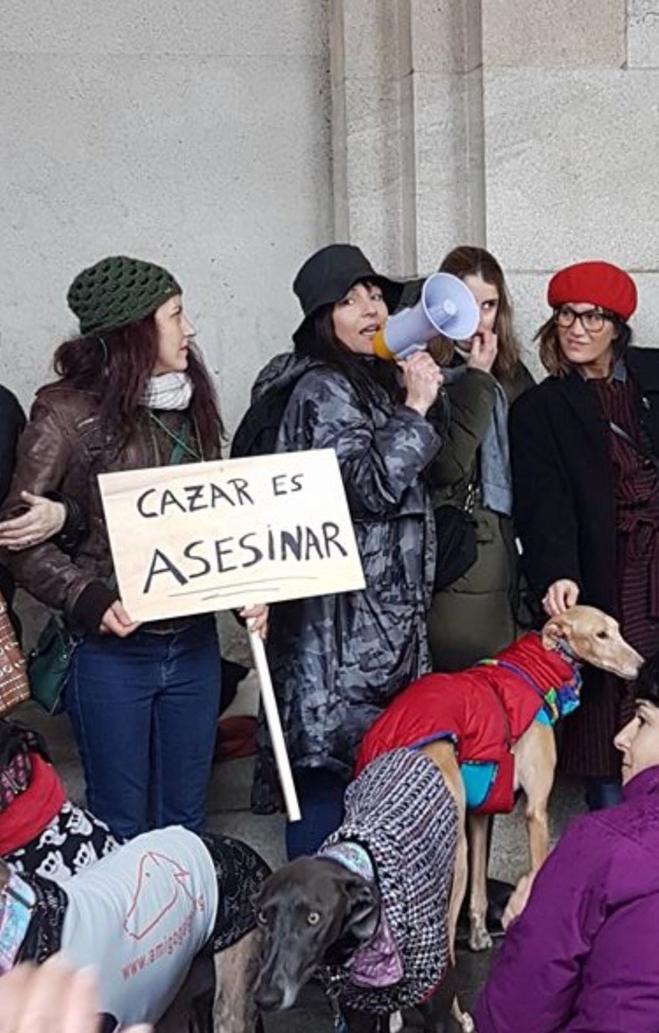 Protesta na Coruña 'Non á caza con galgos e outras razas' 