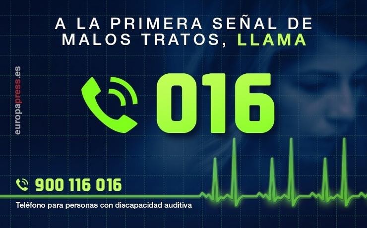 Teléfono 016 contra a violencia de énero