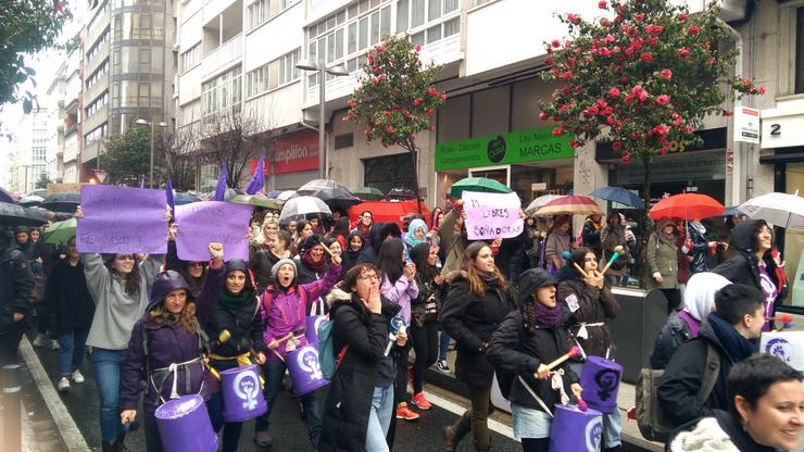 Manifestación en Santiago polo 8M