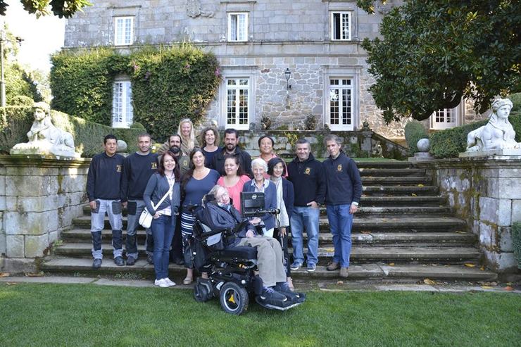 Stephen Hawking no Pazo de Rubiáns, en Vilagarcía de Arousa 