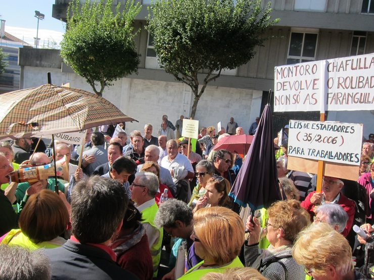 Protesta de emigrantes retornados 