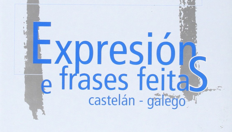 Titular da portada do diccionario Cumio de expresións e frases feitas castelán-galego