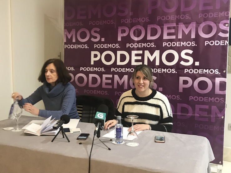 La secretaria xeral de Podemos Galicia, Carmen Santos 