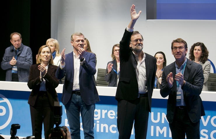 Mariano Rajoy nun acto político do Partido Popular en Pontevedra