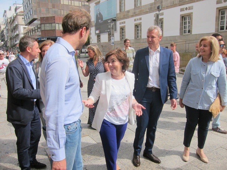 Saén de Santamaría, candidata a presidir o PP, en Vigo / Europa Press