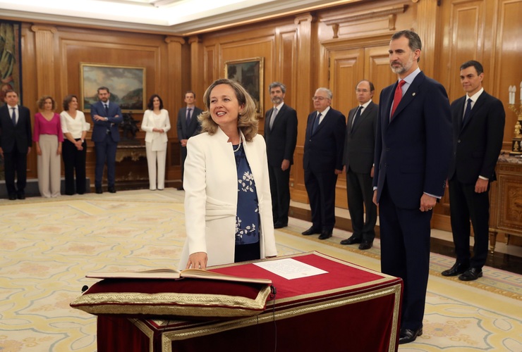 Nadia Calviño promete o seu cargo como ministra de Economía 