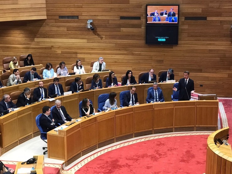 Feijóo na sesión de control ao Goberno no Parlamento