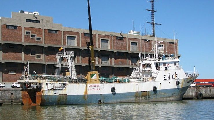 O barco pesqueiro 'Dorneda'.