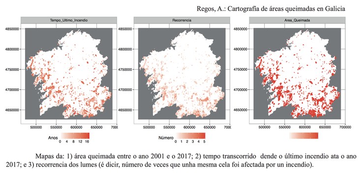 Cartografía de áreas queimadas en Galicia 