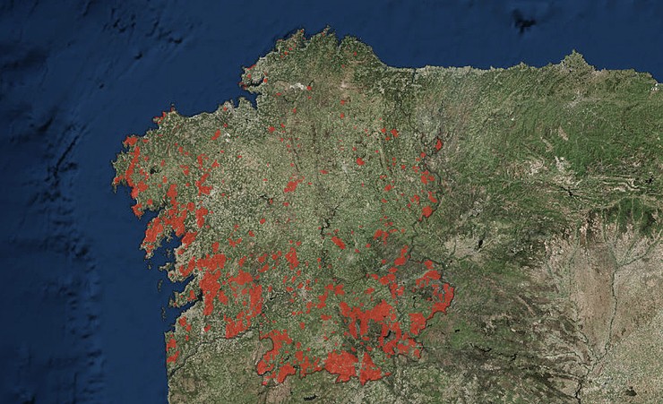 Cartografía de incendios forestais en Galicia (2001-2017) 