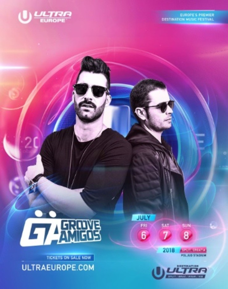 Cartel do festival 'Ultra Europe' de djs.