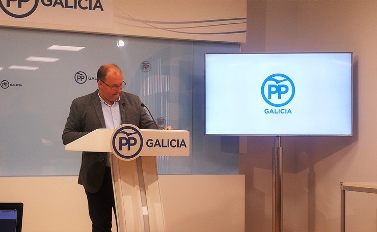 Rueda de prensa do secretario xeral do PPdeG, Miguel Tellado. 