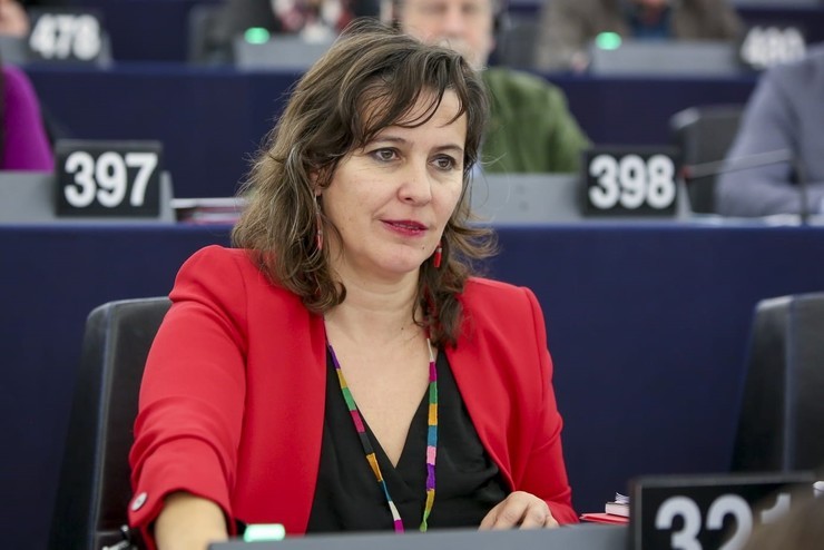 Ana Miranda en el pleno del Parlamento Europeo. BNG - Arquivo