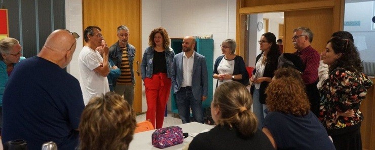 O portavoz de En Marea, Luís Villares, visita o IES de Brión (A Coruña). EN MAREA / Europa Press