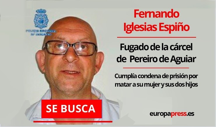 O preso fuxido e asasinado en Ourense. POLICÍA NACIONAL/EUROPA PRESS 