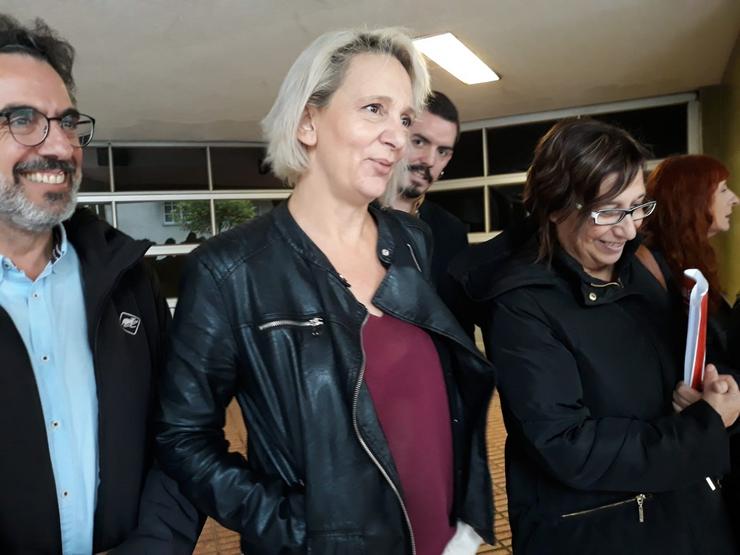 Carolina Bescanca en Vigo tras reunirse co comité de empresa do hospital Povisa.. PEDRO DAVILA-EUROPA PRESS / Europa Press