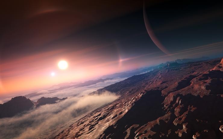 Un exoplaneta coa súa estrela.. IAU - Arquivo / Europa Press