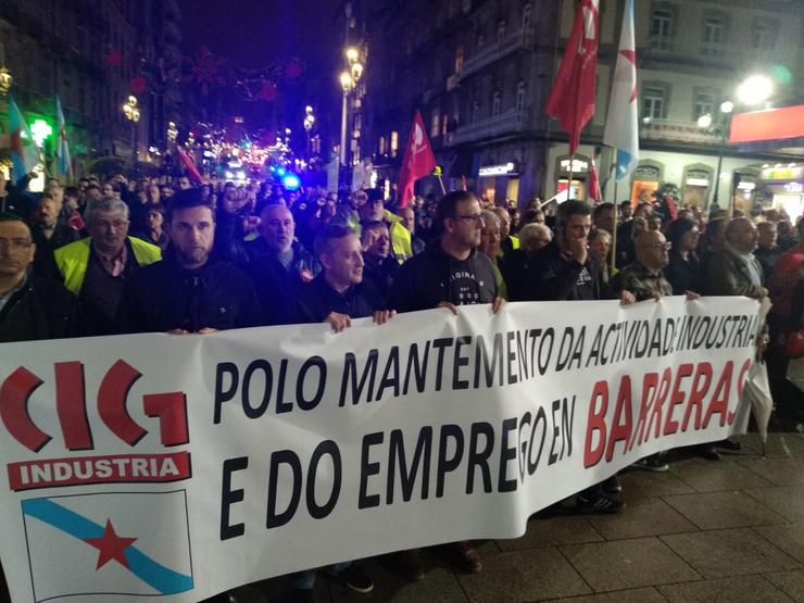 Manifestación CIG polos postos de Barreras/Miguel Núñez