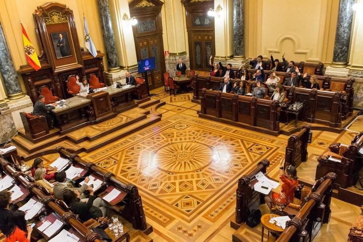 Pleno municipal da Coruña. MAREA ATLÁNTICA 