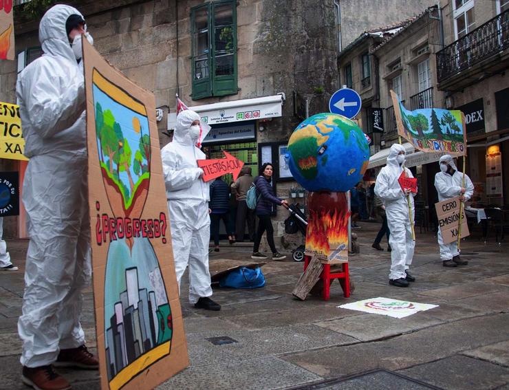 Acción polo clima en Santiago de Compostela