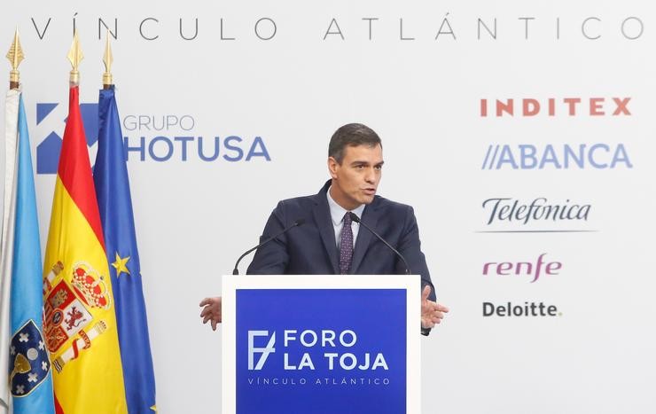 Pedro Sánchez clausura o I Foro A Toja-Vínculo Atlántico 