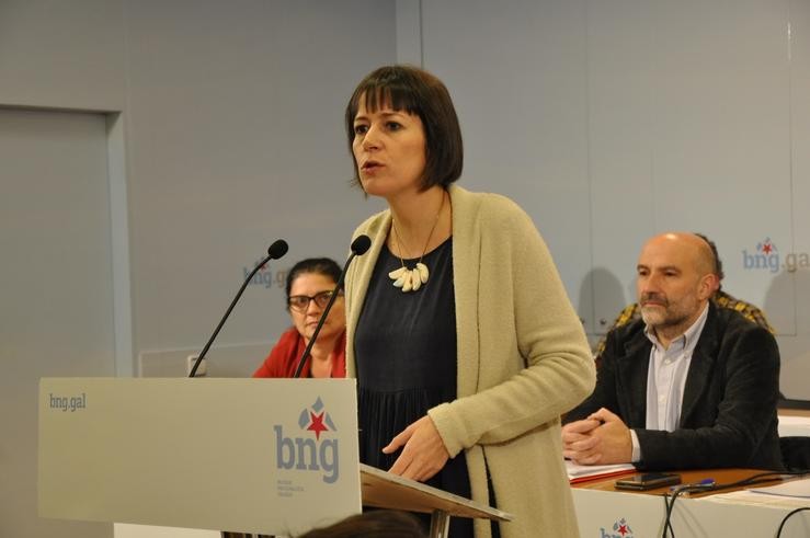 A portavoz nacional do BNG, Ana Pontón, no Consello Nacional do partido. BNG / Europa Press