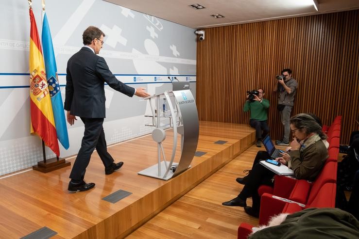 Ou Titular Do Goberno Galego Na Rolda De Prensa Posterior Ao Consello da Xunta. Xunta de Galicia