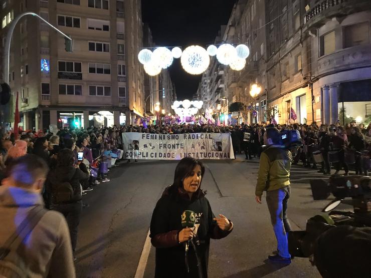 Manifestación en Vigo no Día Internacional para a Eliminación da Violencia contra as Mulleres 