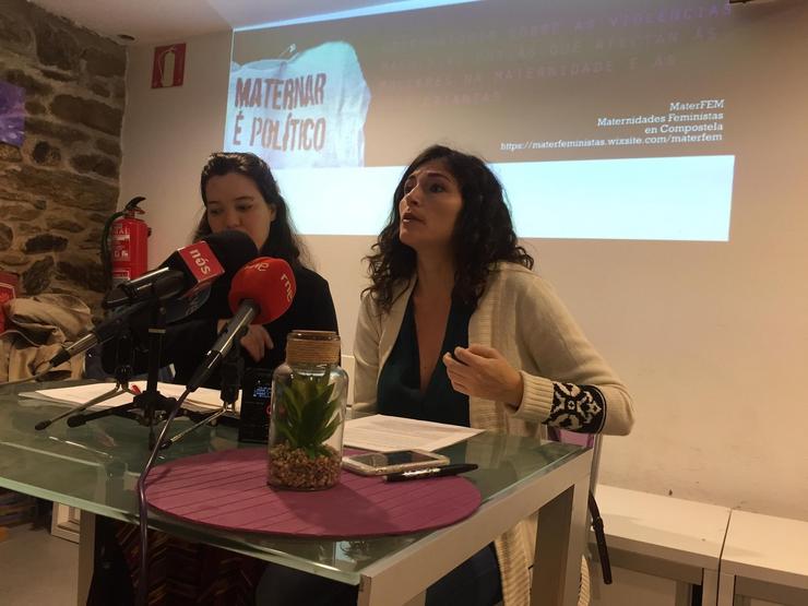 Comba Campoy e Sabela Losada presentan o estudo que realizará Maternidades Feministas 