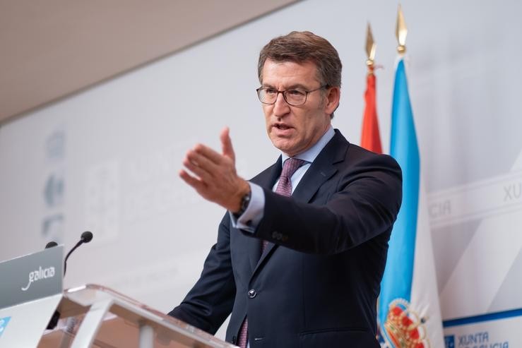 O presidente da Xunta tras a reunión do Consello.. XUNTA / Europa Press