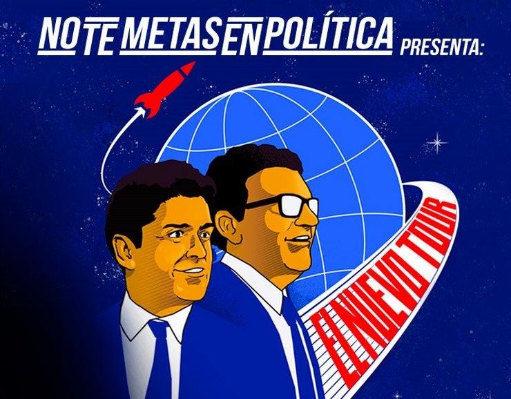 Cartel do espectáculo 'No te metas en Política'.