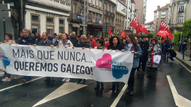 Manifestación de Queremos Galego polo 17 de Maio. EUROPA PRESS - Arquivo 