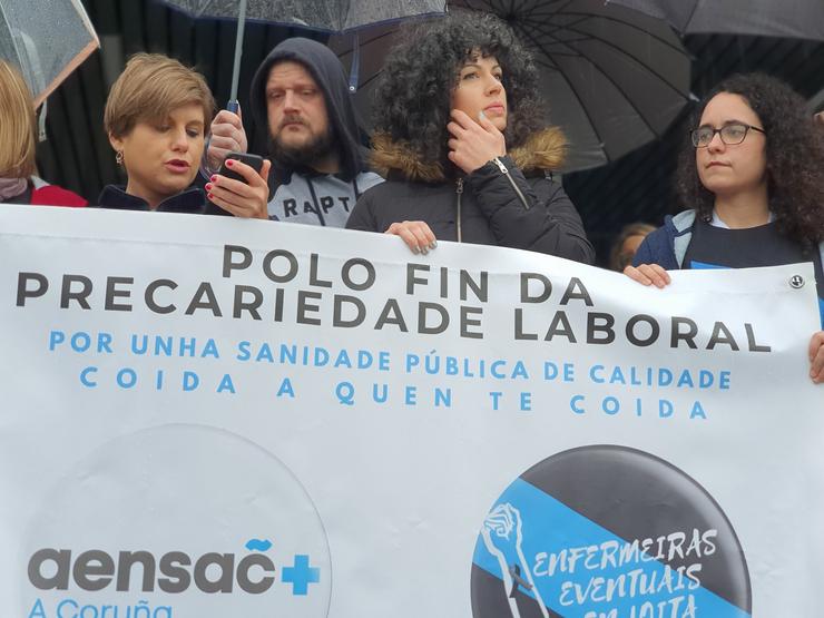 Concentración de enfermeiras na Coruña 