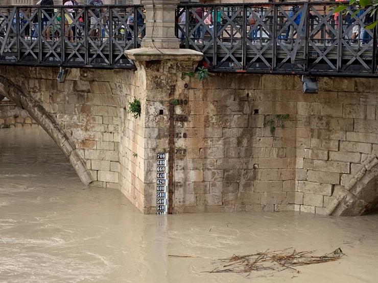 Crecida do río Segura na cidade de Murcia. CONCELLO DE MURCIA - Arquivo 