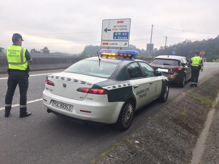 Control da Garda Civil de Tráfico da Coruña.. GARDA CIVIL DE TRÁFICO - Arquivo