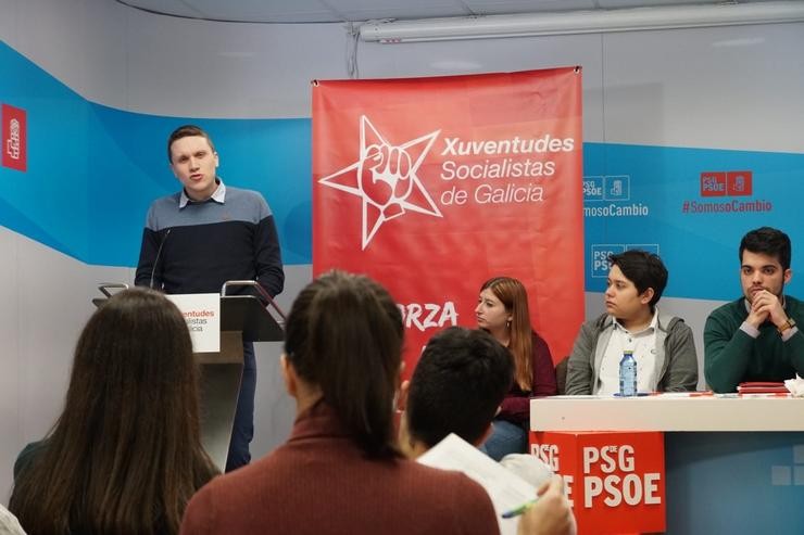 Aitor Bouza, Xuventudes Socialistas de Galicia. XUVENTUDES SOCIALISTAS / Europa Press
