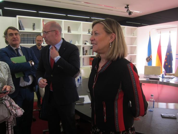 Conselleira de Economía de CyL, Pilar del Olmo, en Santiago 