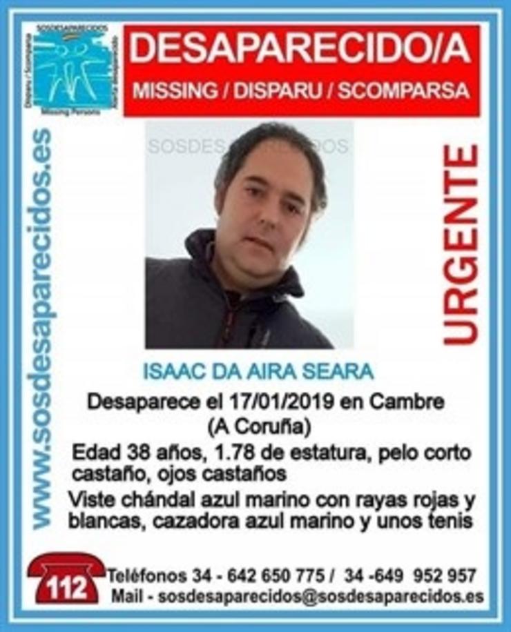 Desaparecido en Cambre. SOS DESAPARECIDOS 