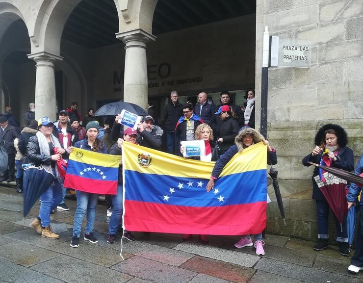 Venezolanos concentrados en Santiago de Compostela / Europa Press