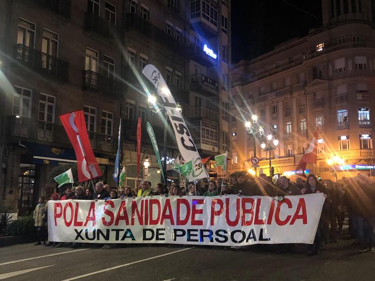 Manifestación en vigo pola sanidade pública