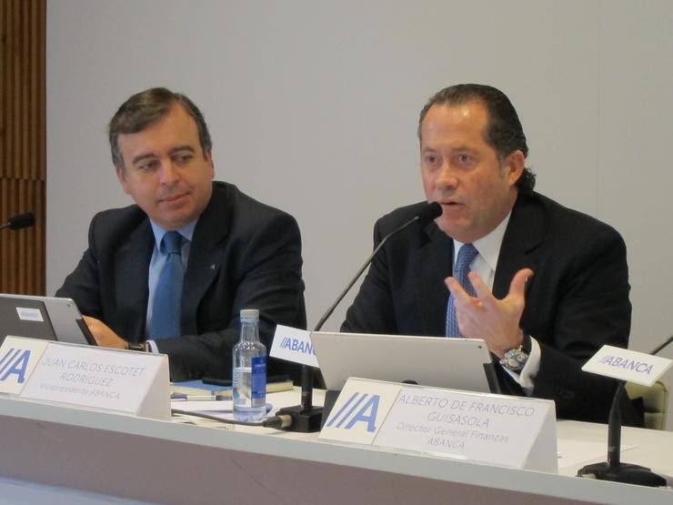Francisco Botas e Juan Carlos Escotet (Abanca). EUROPA PRESS - Arquivo 