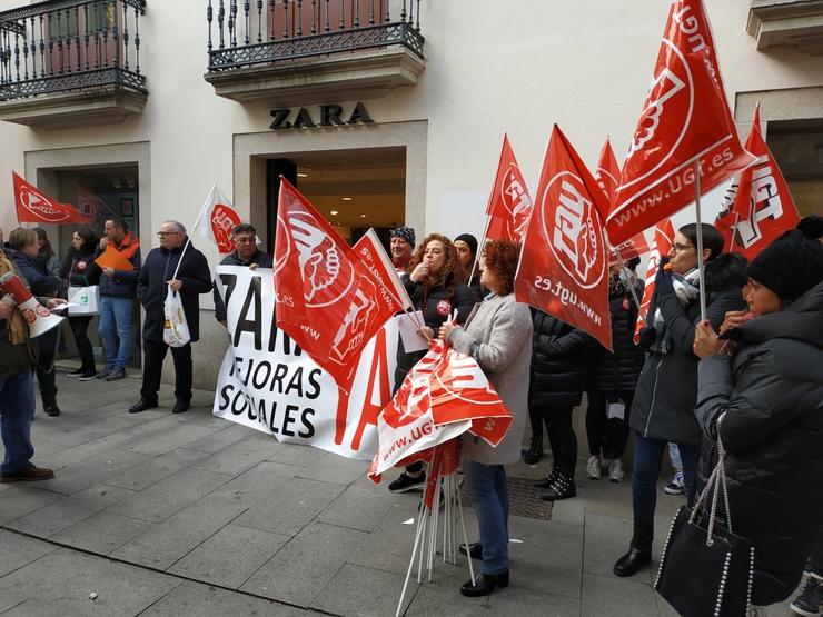 Protesta de Zara en Lugo 